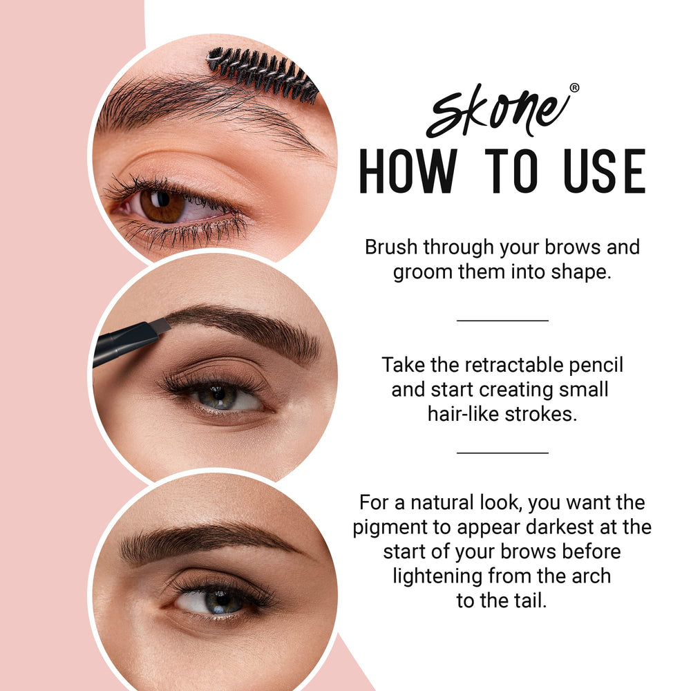 Skone Brow Wand smudge-proof formula maintaining brow definition all day