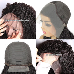 Skouty 30-inch kinkycurly wig back view demonstrates full length and thickness.