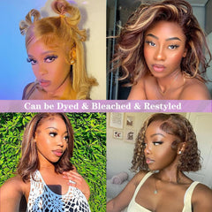 Skouty bob wig lace front close-up highlighting realistic knots
