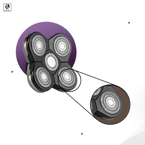 Skull Shaver Baron replacement blade quick-twist lock enables easy, mess-free blade swaps.