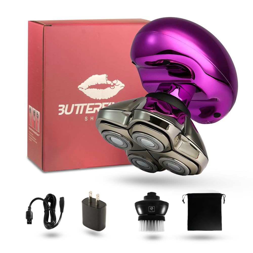 Skull Shaver Butterfly Kiss Pro delivers 60 minutes cordless operation.