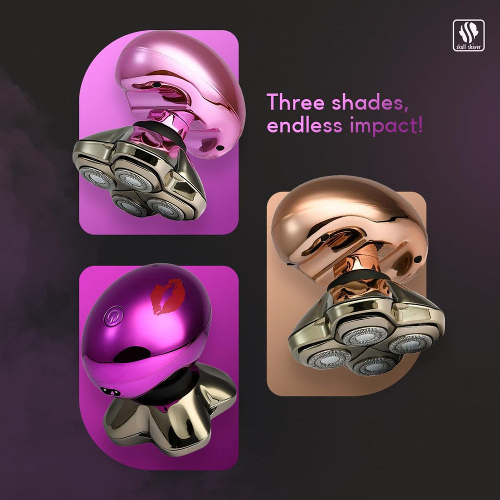 Skull Shaver Butterfly Kiss Pro pink design for stylish grooming.