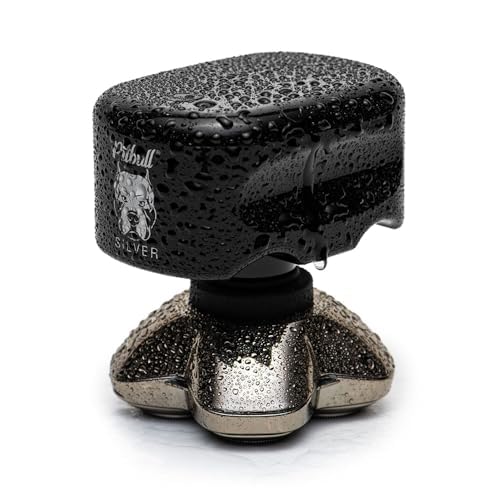 Skull Shaver Pitbull Silver PRO SX5 easy-clean blades for quick maintenance.