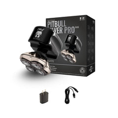 Skull Shaver Pitbull Silver PRO SX5 face grooming close-up for comfortable precision.