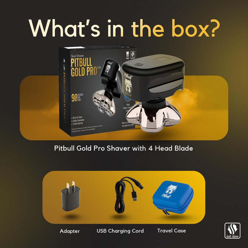 Skull Shaver Pitbull Gold Pro GX5 motor boost enables quicker grooming sessions.