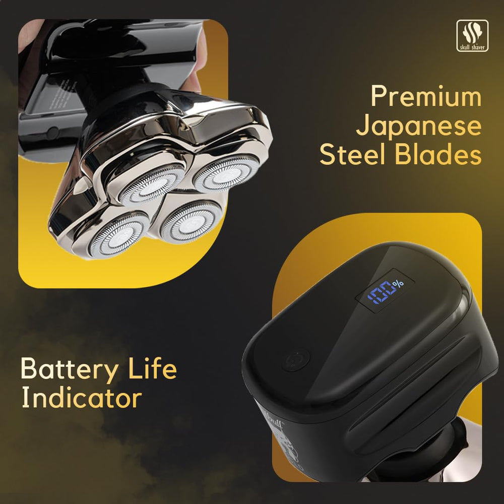 Skull Shaver Pitbull Gold Pro GX5 travel case keeps shaver protected on trips.