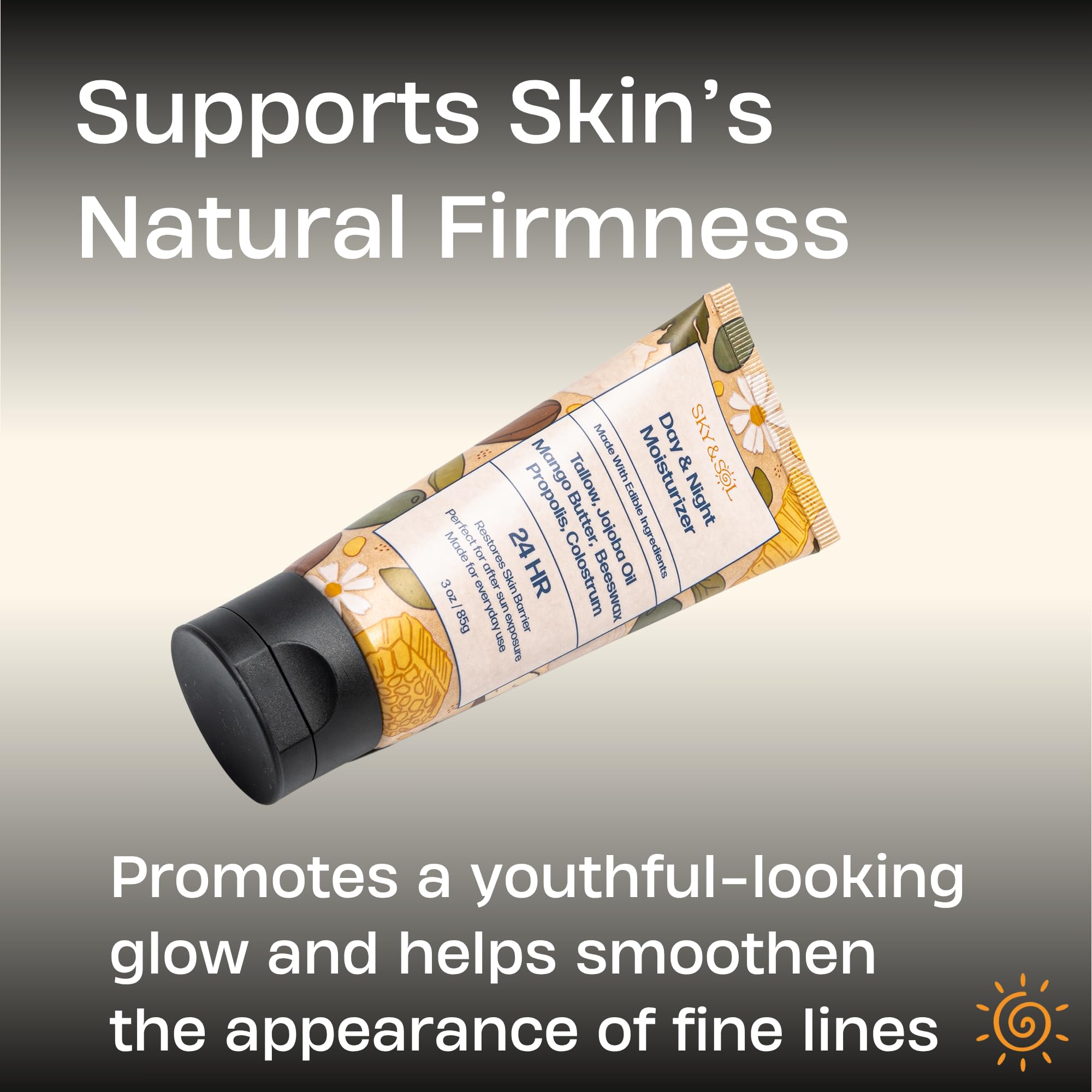 Sky and Sol Everything Cream on hand demonstrating smooth application for day and night use