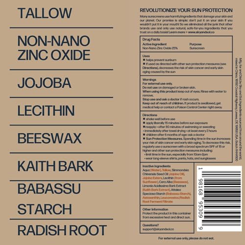 Sky and Sol reef-safe label shown for eco-friendly sun protection.