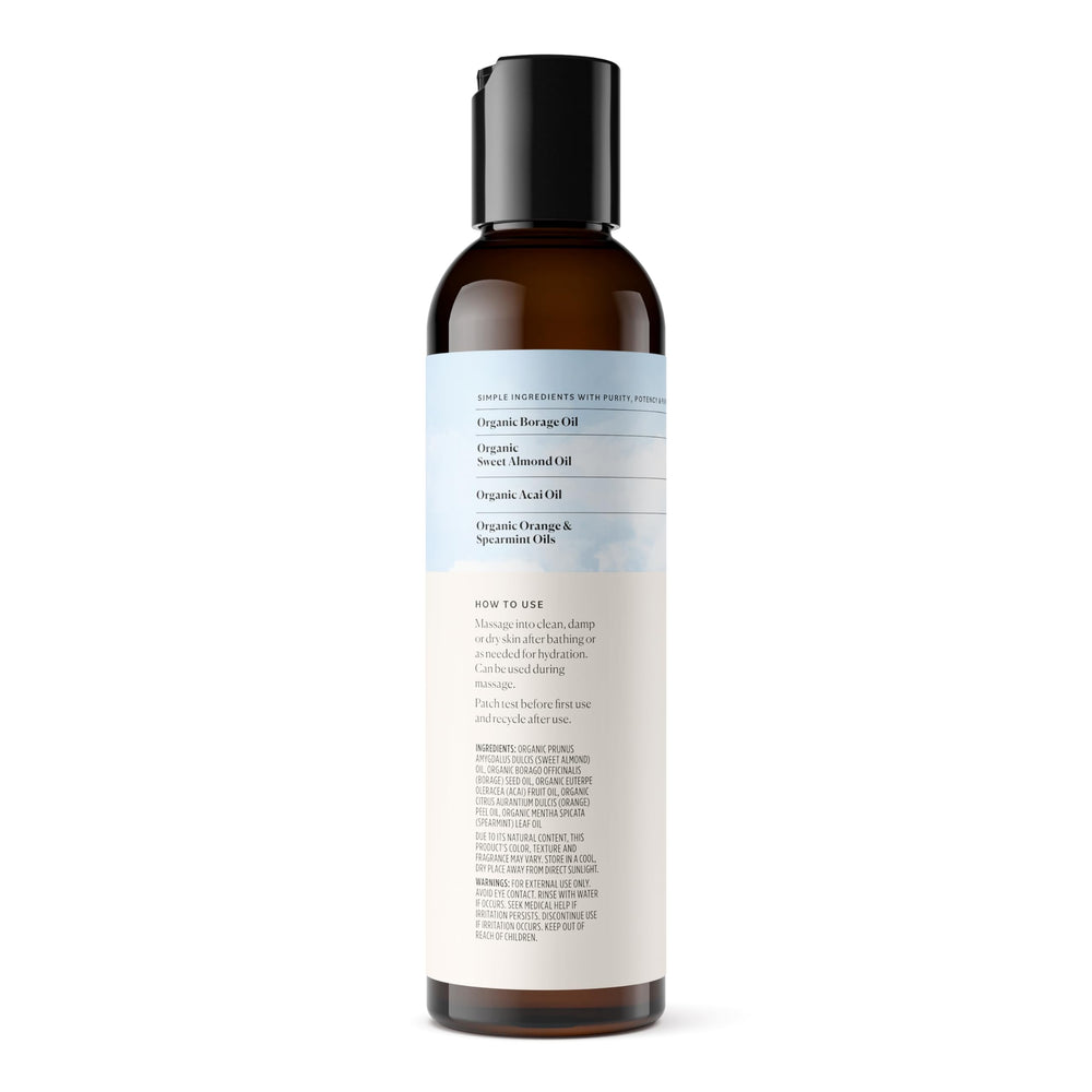 Sky Organics after-bath hydration routine highlighting quick-absorb feel