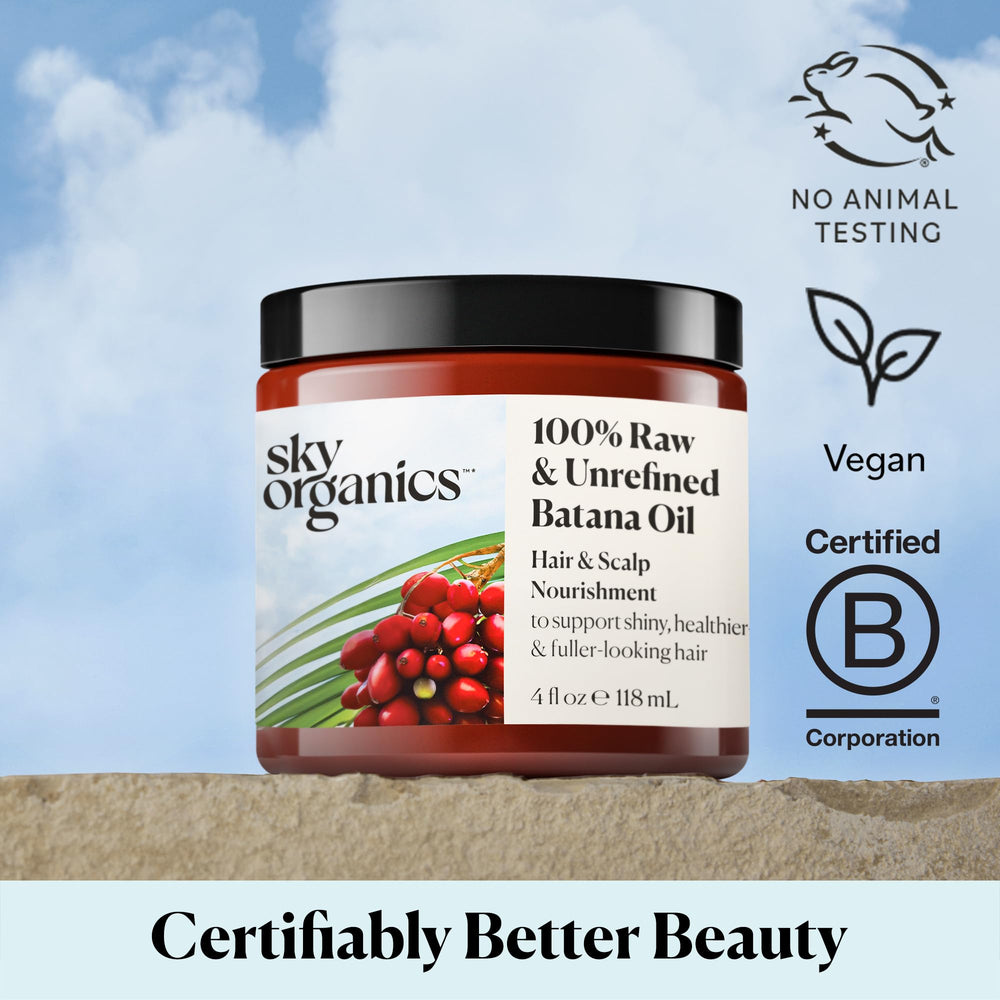 Sky Organics Batana Oil certifications confirm vegan and cruelty-free status