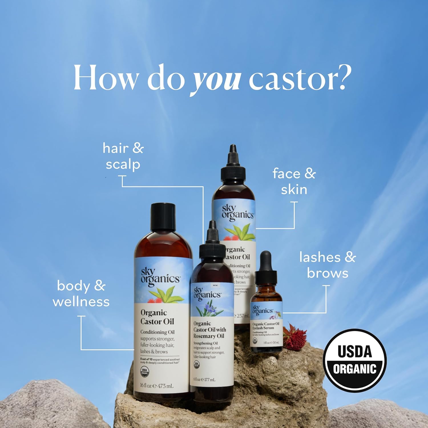 Sky Organics castor oil pack soft cotton wrap detail
