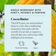 Sky Organics Cocoa Butter dry-skin-smoothing softens rough patches for even texture.