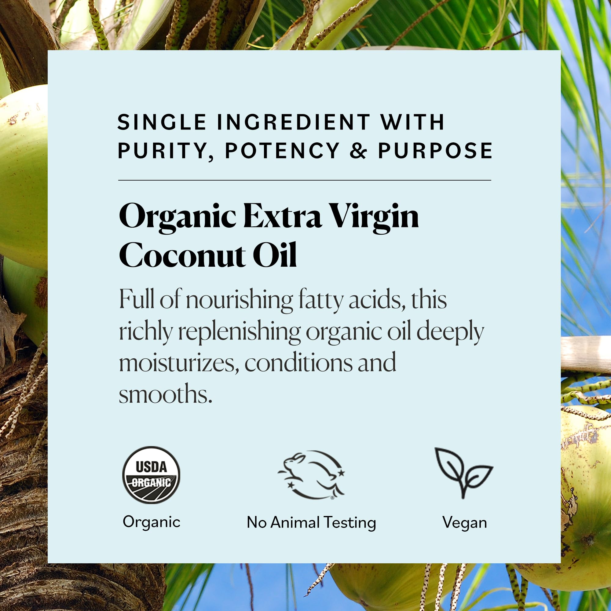 Sky Organics Coconut Oil bottle on counter suggesting multi-use care routine
