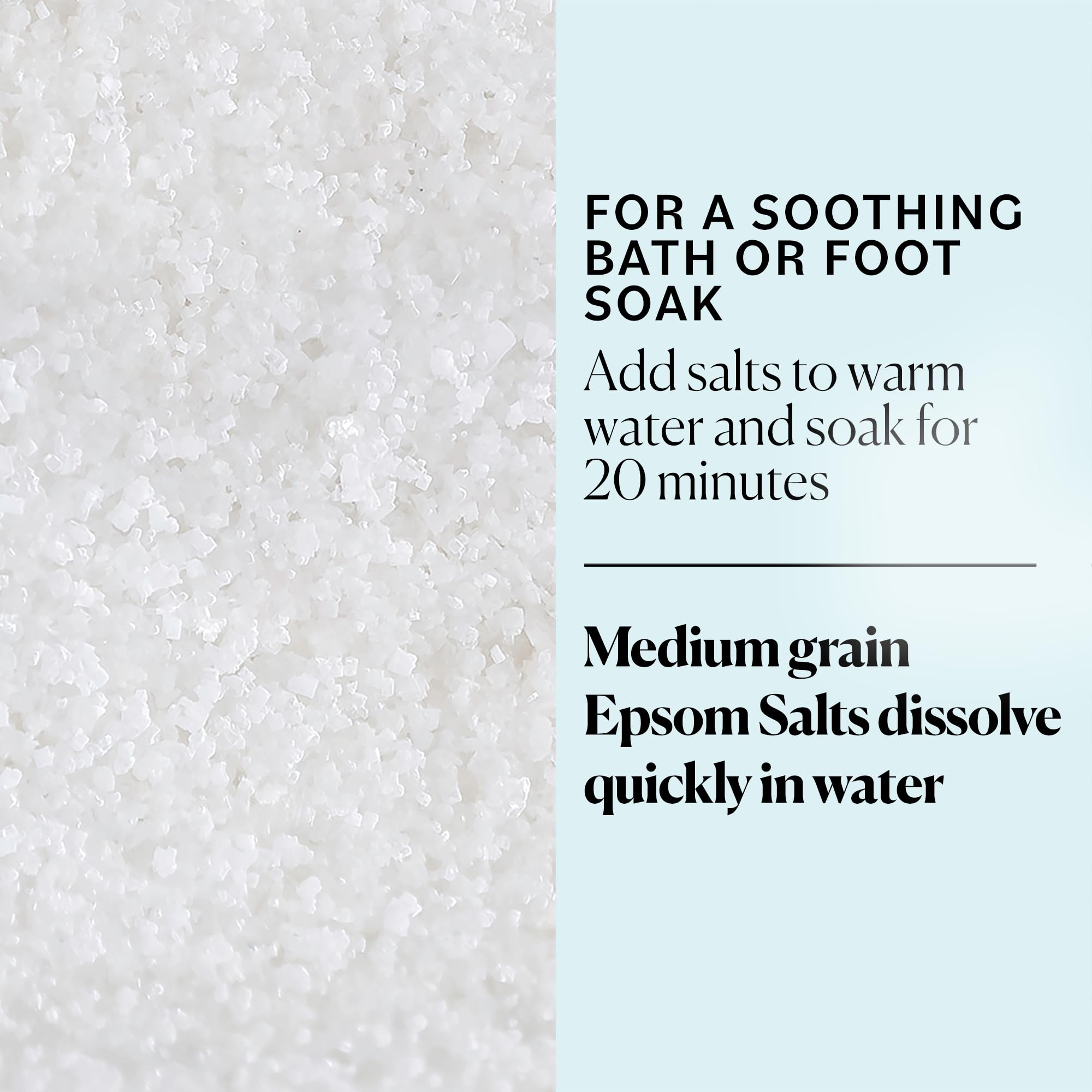 Dissolving medium-grain Sky Organics Epsom Salt in water for quick use.