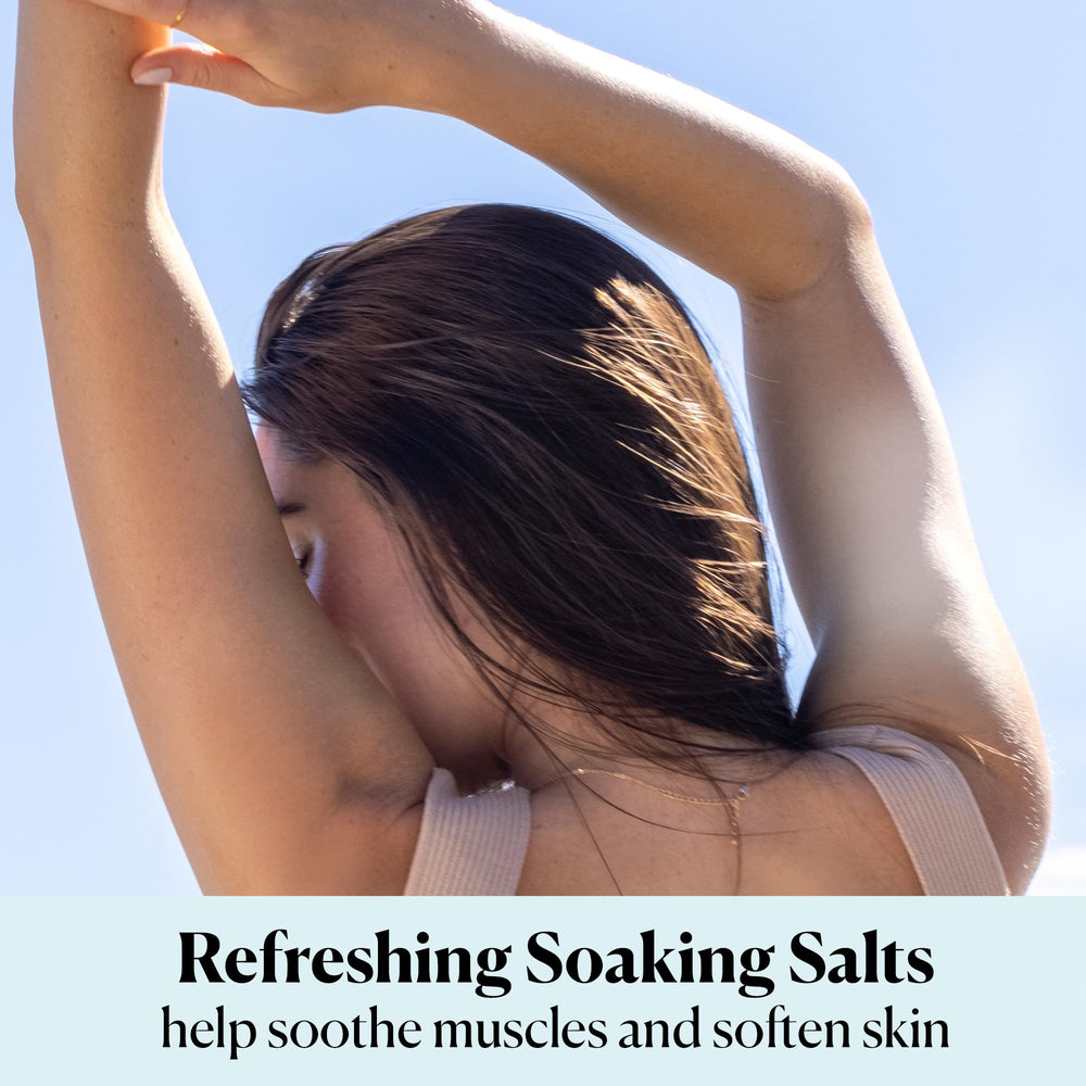 Resealable Sky Organics Epsom Salt bag emphasizes long-lasting supply and freshness.