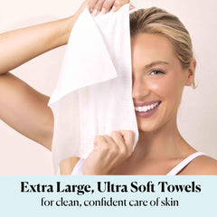 Sky Organics Gentle Clean Face Towels dual-textured surface close-up for gentle exfoliation