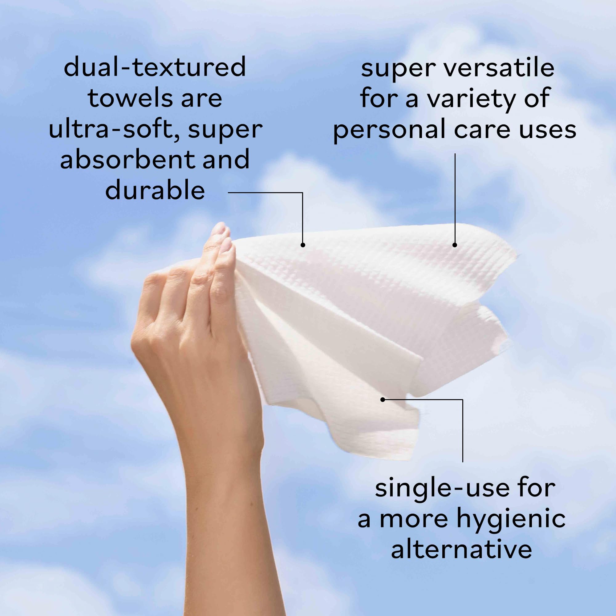 Sky Organics Gentle Clean Face Towels in-use with cleanser for makeup removal