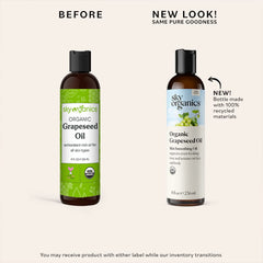 Sky Organics Grapeseed Oil applied on clean skin for a radiant look