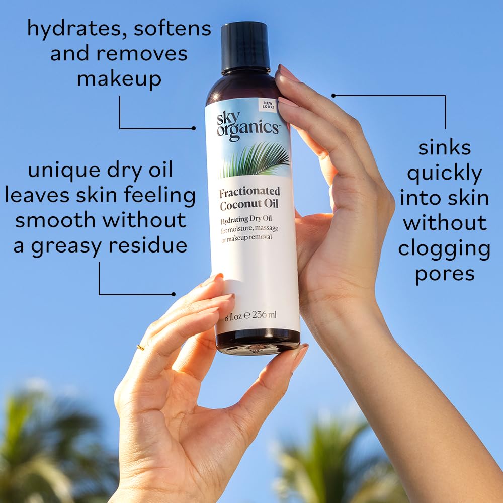 Sky Organics Hydrating Dry Oil packaging emphasizes USDA Organic and purity.