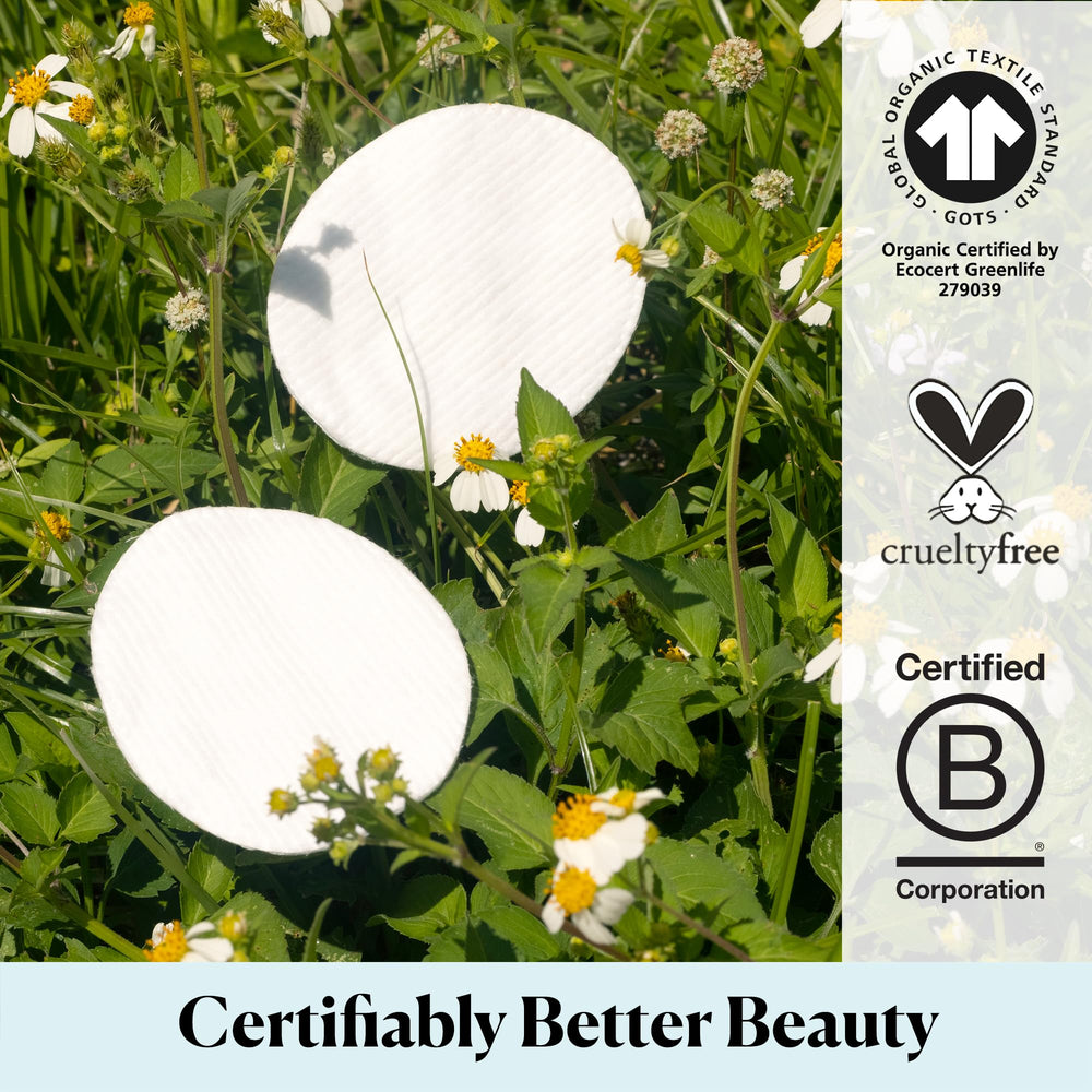Sky Organics oval pad in use on face, versatile care tool.