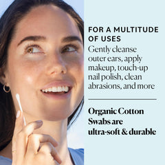 Sky Organics cotton swabs used for outer-ear cleansing with gentle performance.