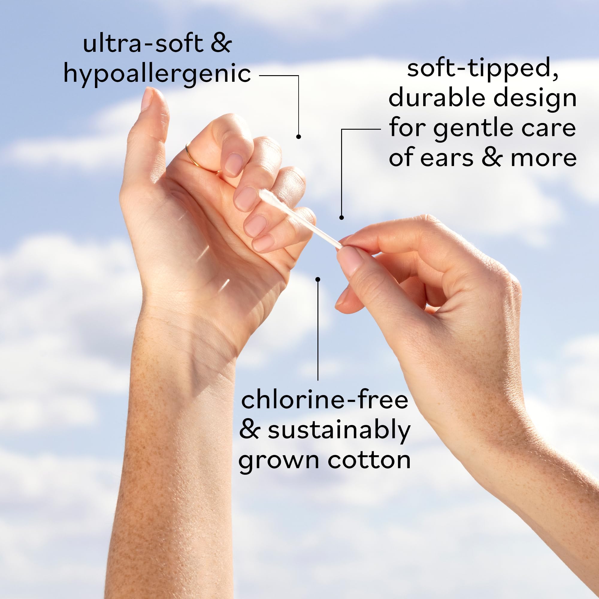 Sky Organics cotton swabs for makeup touch-ups and nail polish cleanup.