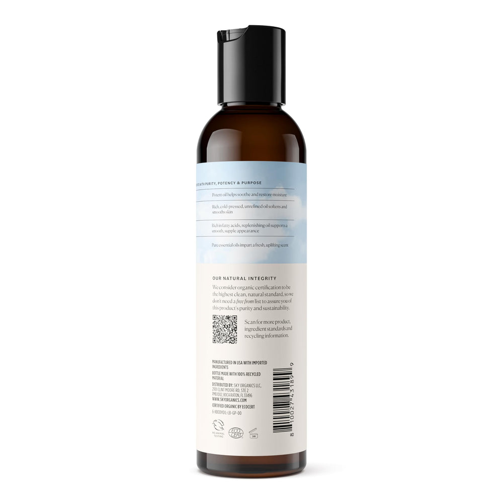 Sky Organics recyclable packaging image emphasizing eco-conscious care