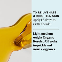 Sky Organics Rosehip Oil amber glass bottle preserving purity and stability.
