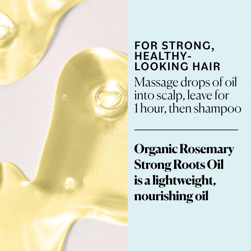 Sky Organics rosemary oil is applied to the scalp for nourishment.