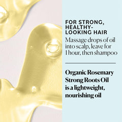 Sky Organics rosemary oil is applied to the scalp for nourishment.