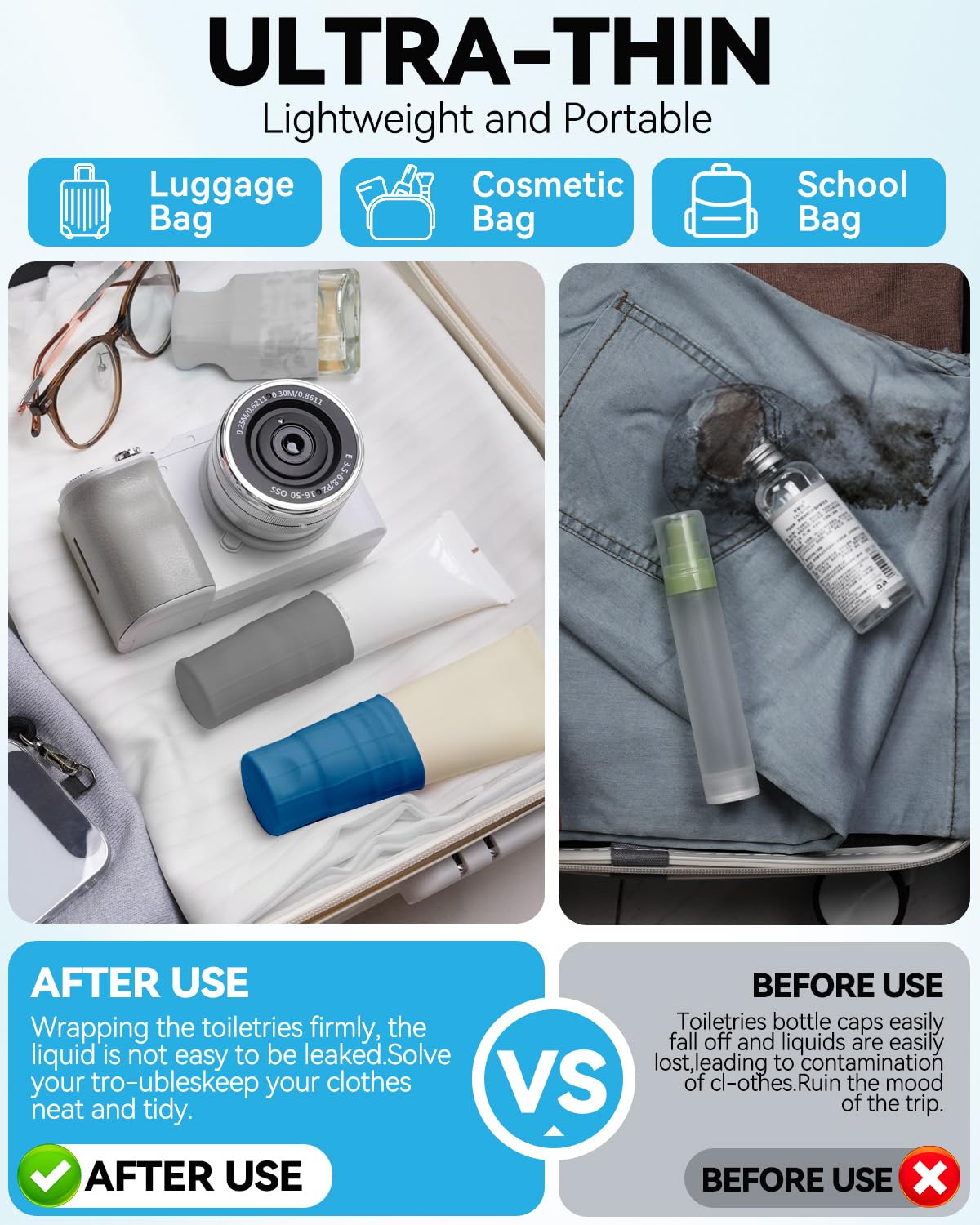 Skyconser silicone bottle cover snug fit for versatile containers