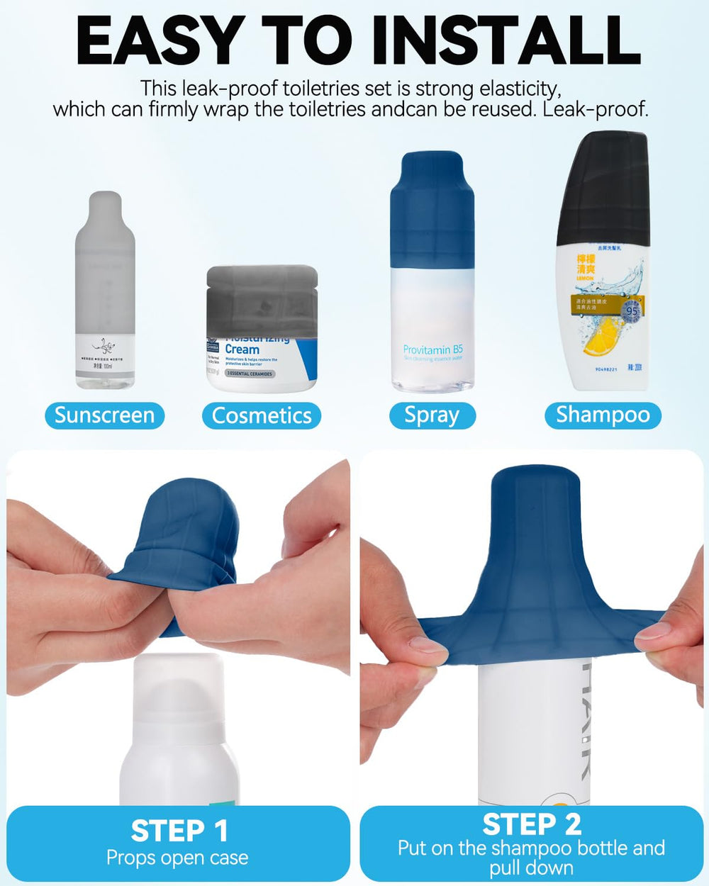 Skyconser silicone bottle cover stretchable sleeve for secure grip