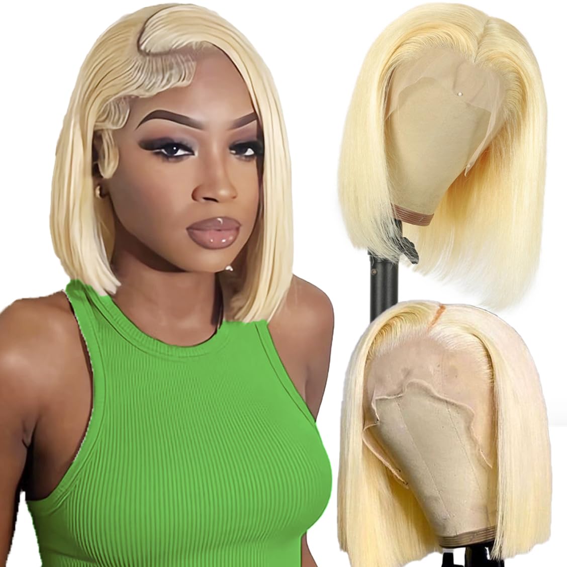 SKYDO 613 Blonde Bob Wig front view showing natural density