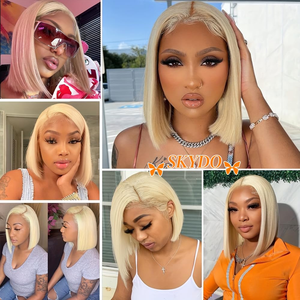 SKYDO 613 Blonde Bob Wig packaging display for premium presentation