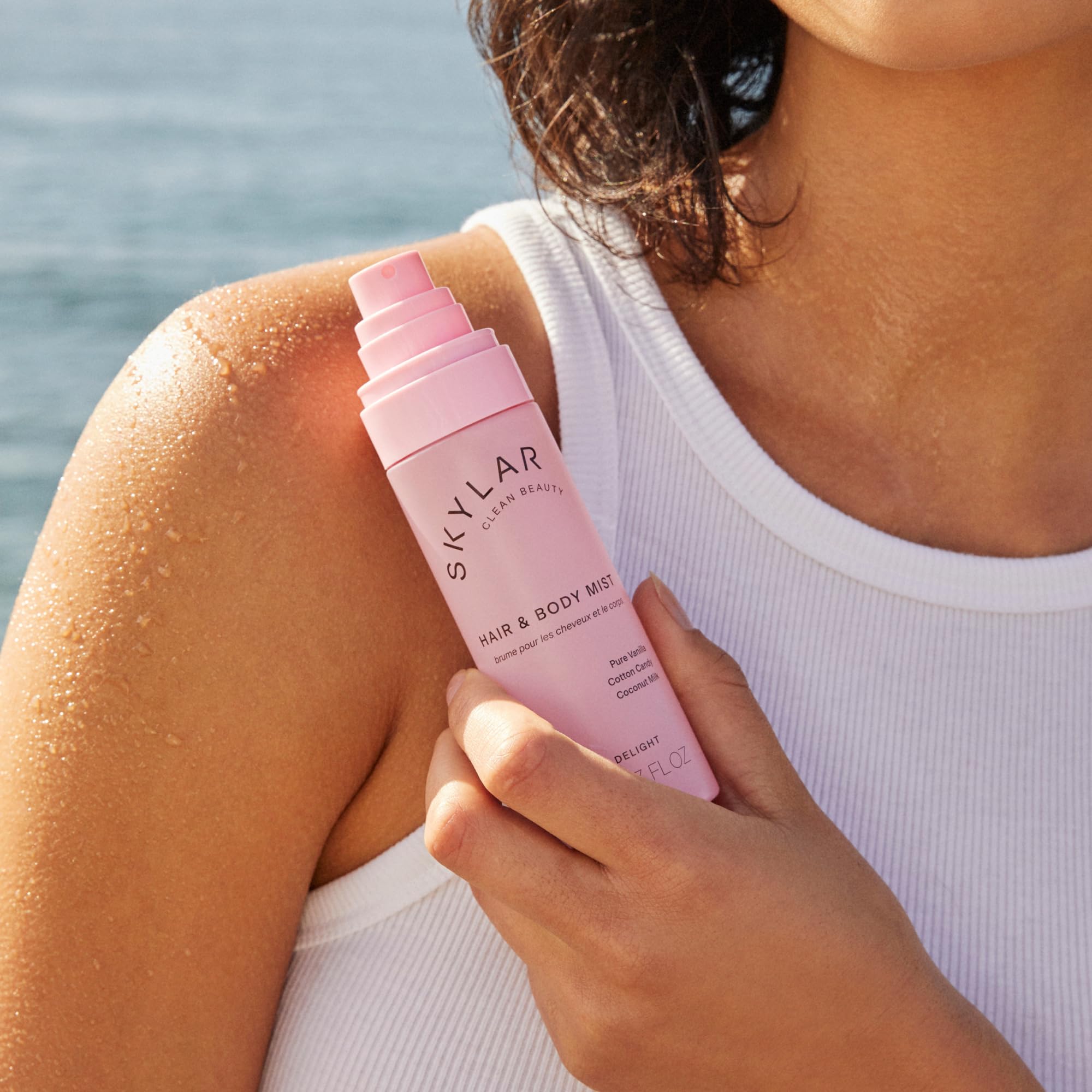 Skylar Boardwalk Delight package close-up emphasizes safe ingredients and clean fragrance.