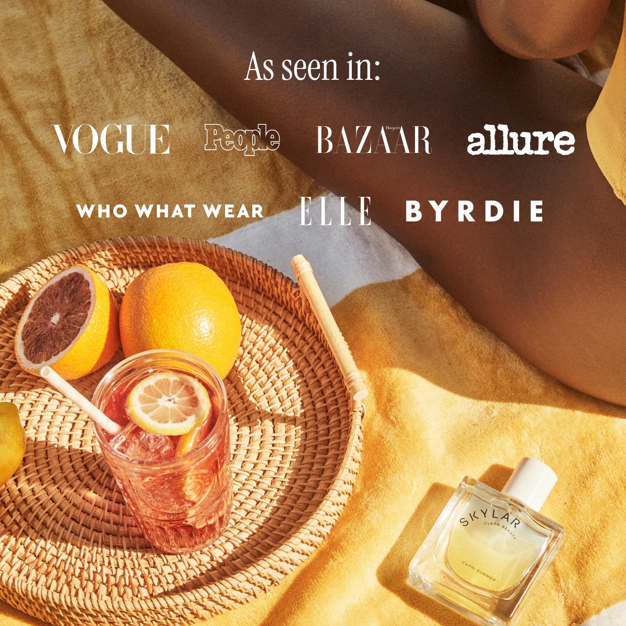 Skylar Capri Summer compact 10ml bottle ready for purse or travel.