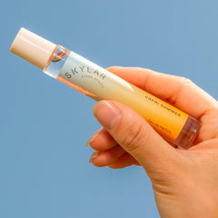 Skylar Capri Summer packaging box shows compact bottle for travel.