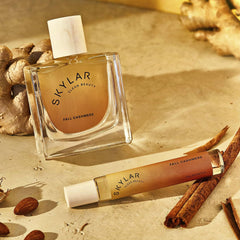 Skylar Fall Cashmere atomizer spray, easy-to-apply fragrance for all-day subtle sophistication.