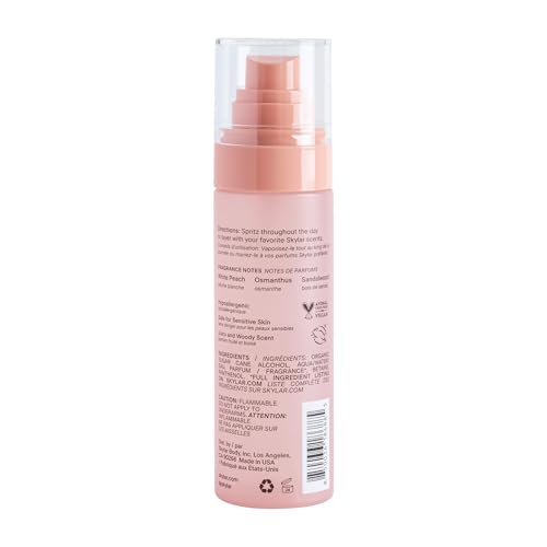 Skylar Peach Fields mist spray-on-hair demonstrates light wearable fragrance
