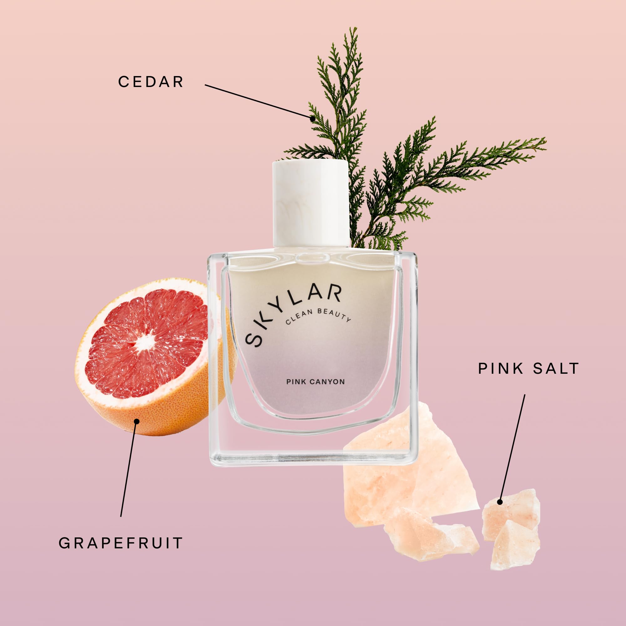 Skylar Pink Canyon packaging image suggests vegan, cruelty-free fragrance gifting.
