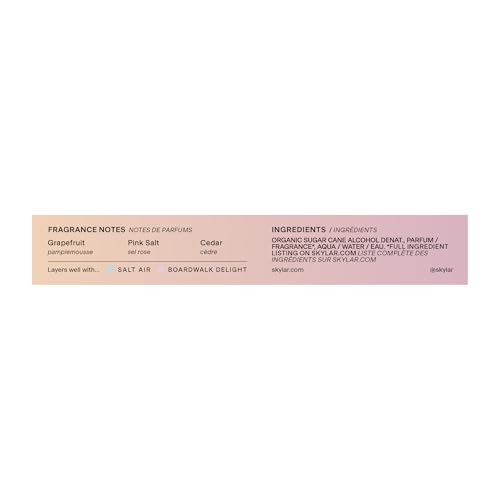 Skylar Pink Canyon packaging box highlights vegan, cruelty-free standards for safe beauty.