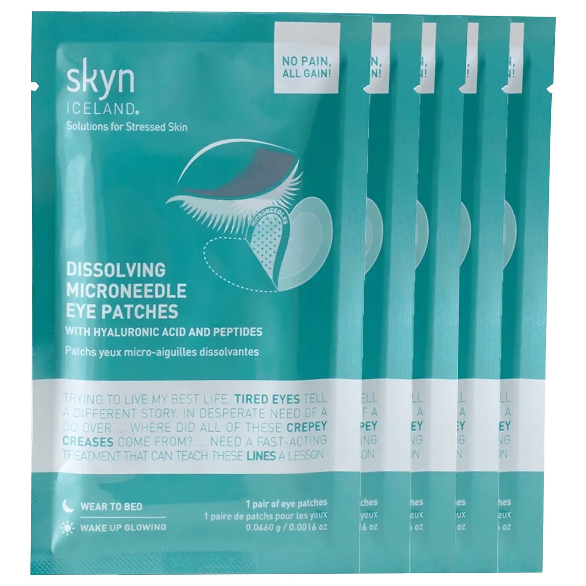 Skyn ICELAND pack-shot of dissolving microneedle under-eye patches for nightly skincare