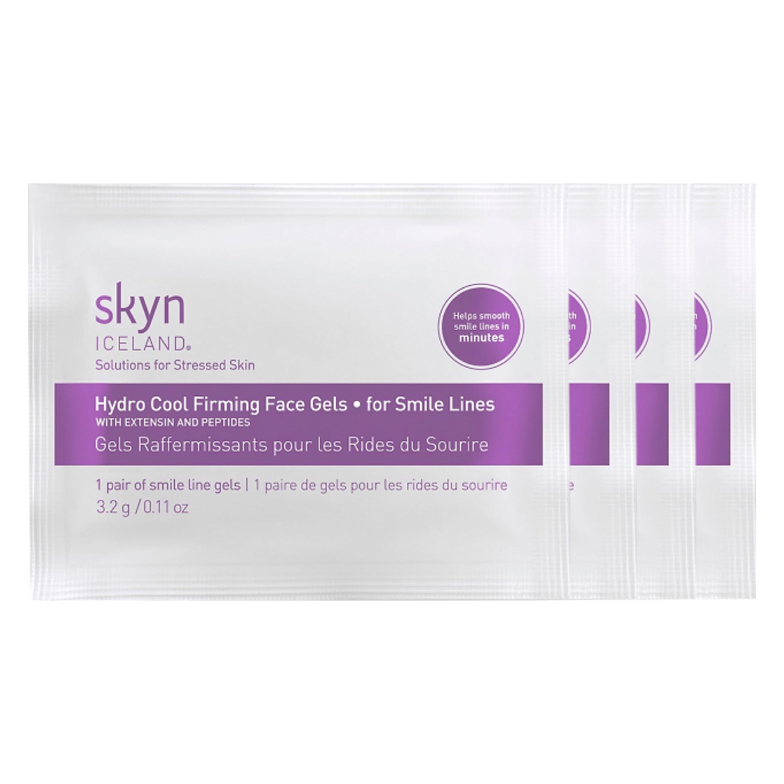 Skyn ICELAND Hydro Cool Firming Smile Line Patches pack shown for quick at-home smoothing around the mouth