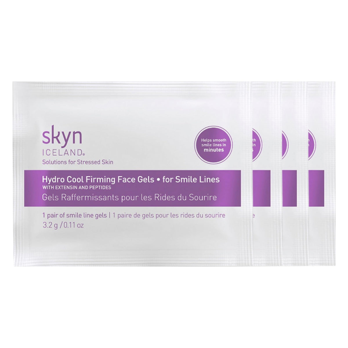 Skyn ICELAND Hydro Cool Firming Smile Line Patches pack shown for quick at-home smoothing around the mouth