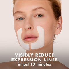 Skyn ICELAND Smile Line Patches application closeup demonstrates comfortable, 10-minute treatment