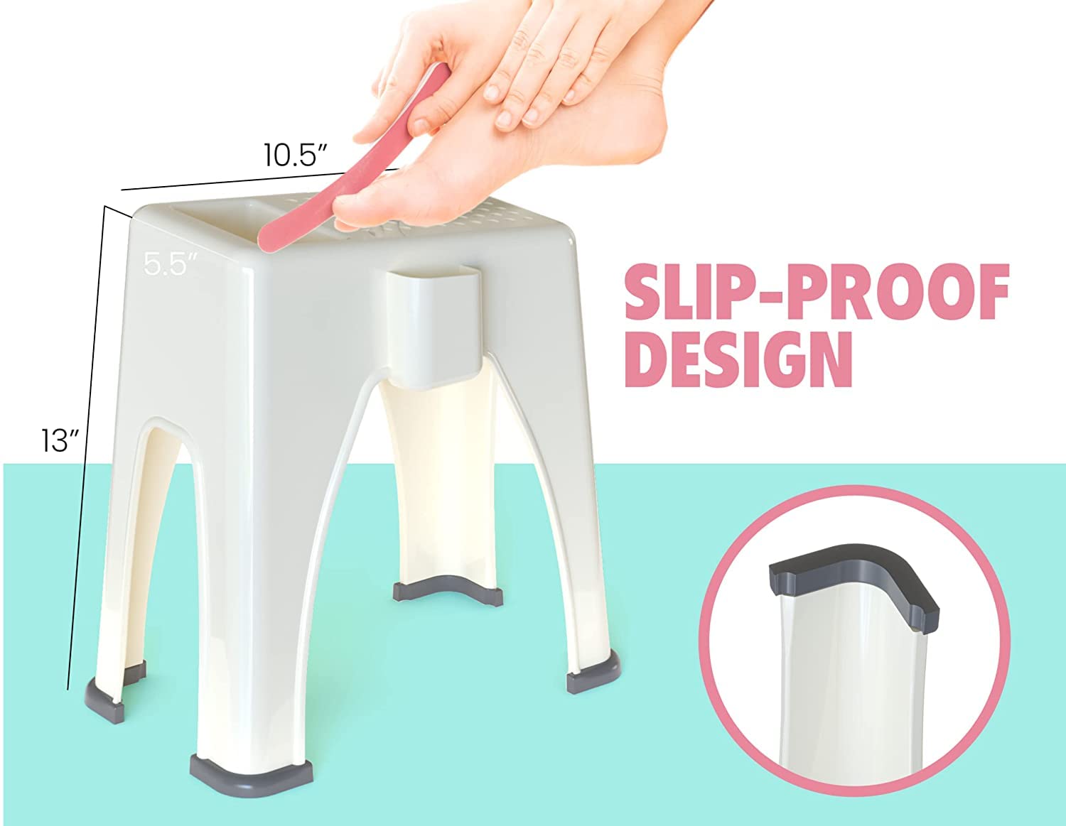 Skywin TidyFriend built-in pockets image shows convenient storage for razors and creams
