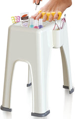Skywin TidyFriend shower foot rest side view highlights ergonomic support for shaving routines