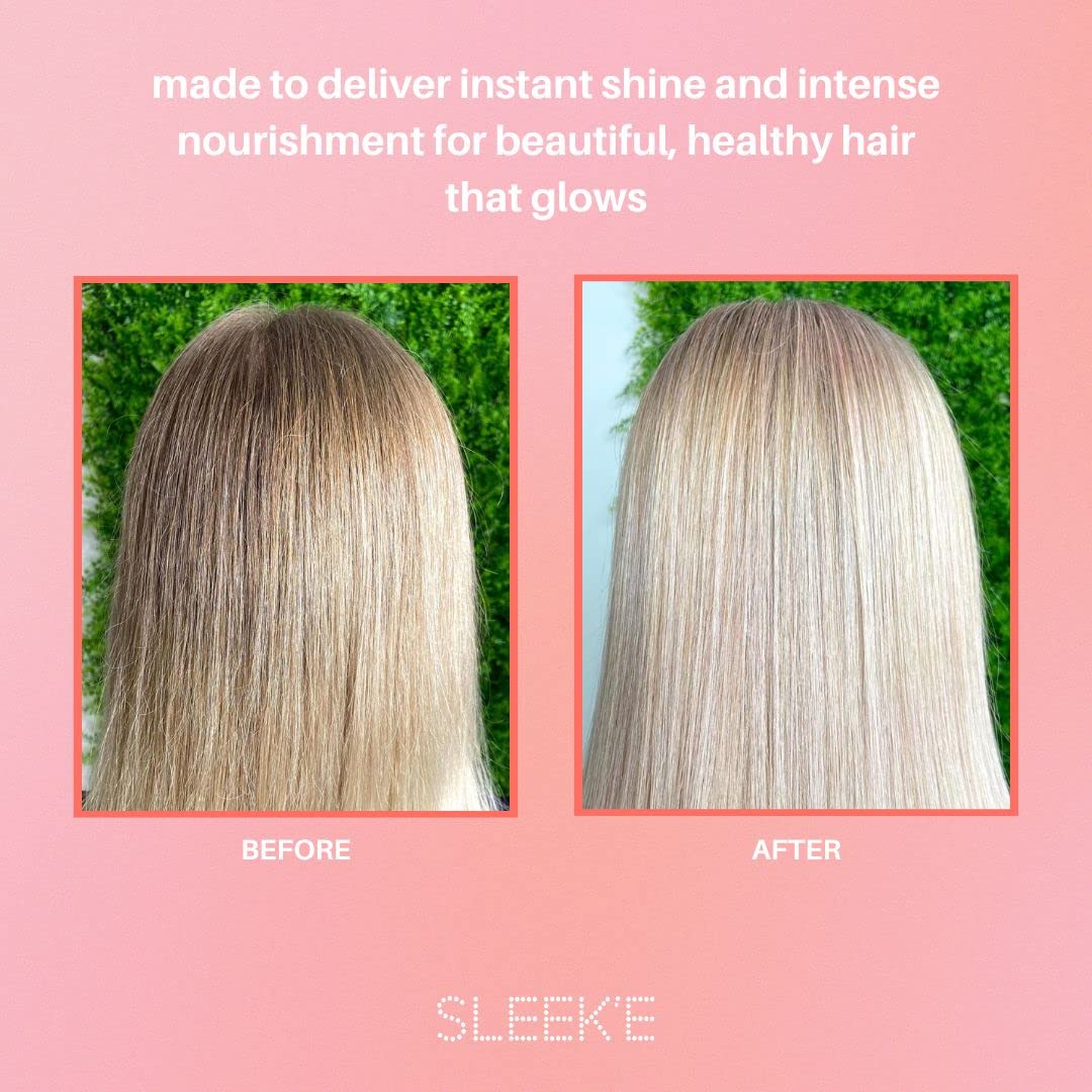 Sleek'e Silk'e Hair Serum provides heat and pollution protection during styling.