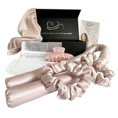 Sleep 'N Curl silk cap close-up for gentle, frizz-reducing night routine.