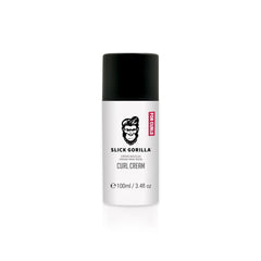 Slick Gorilla Curl Cream bottle closeup showing lightweight hydrating formula.